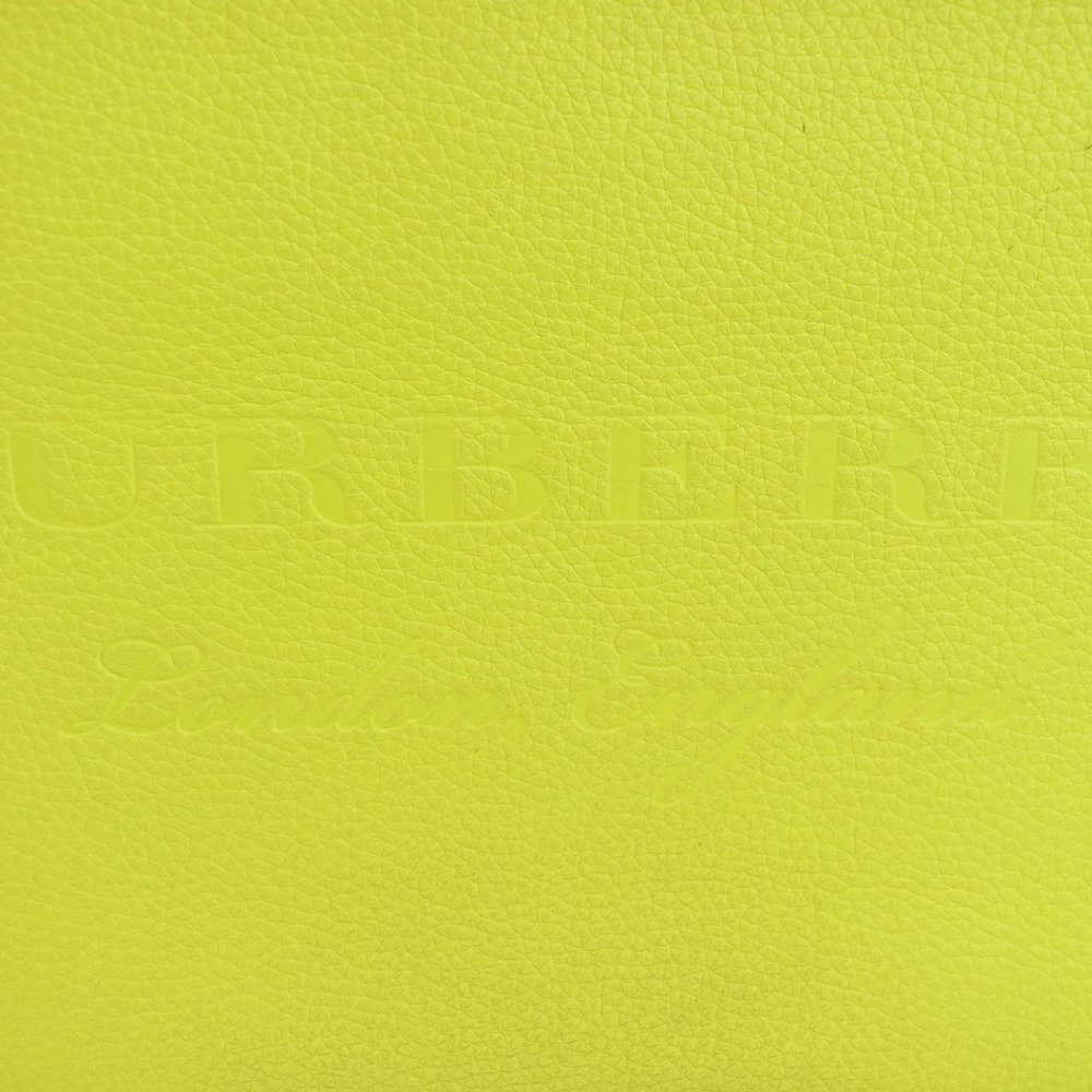 BURBERRY: Neon Yellow, Leather Logo Tablet/Portfolio/Laptop Case/Sleeve (wg) - Picture 2 of 10